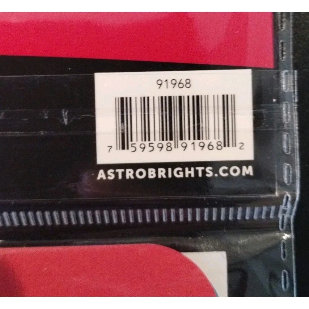 Astrobrights Oversized Wall Pockets, Pack of 5 Folders, Multi-Color - NEW